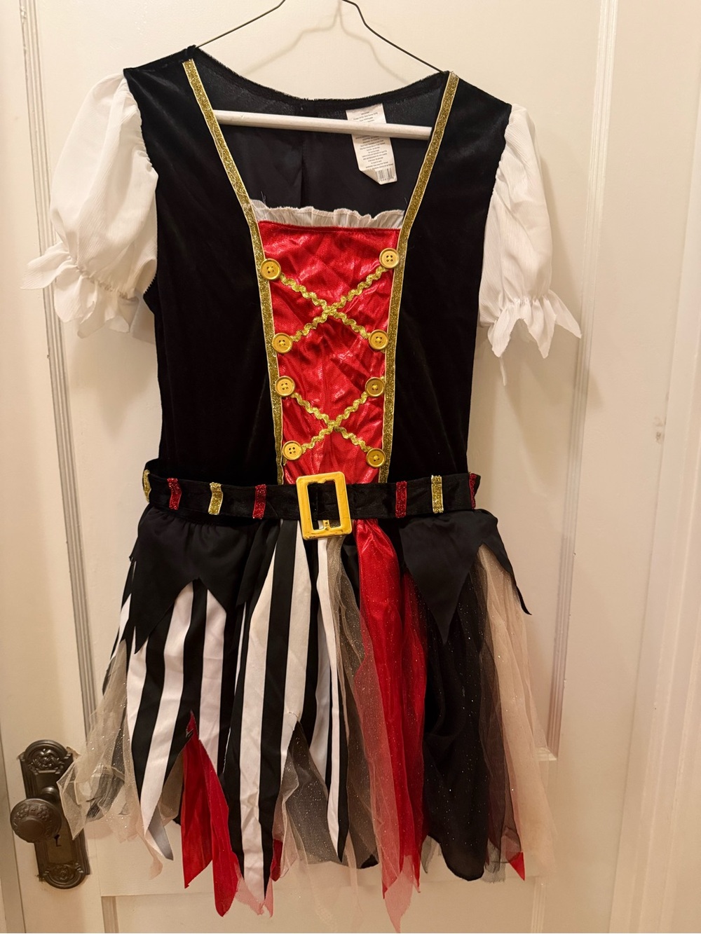 Kids Black and Red Pirate Dress Costume